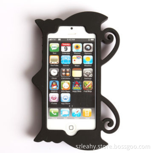 Hollow false-face shape silicone case for iPhone5/5s